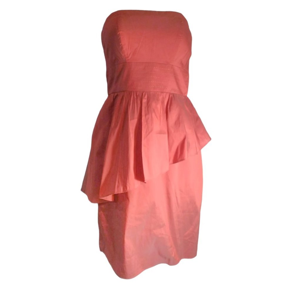 Decode 1.8 Contemporary Coral Ruffle Dress
